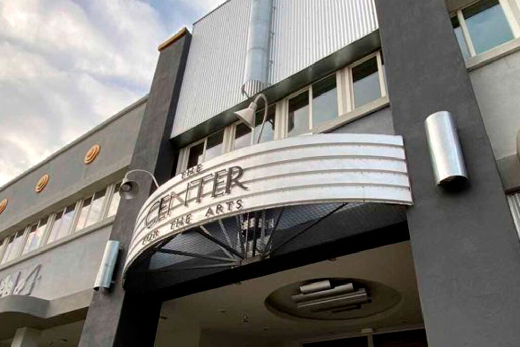 Front marquee at Grass Valley's Center for the Arts