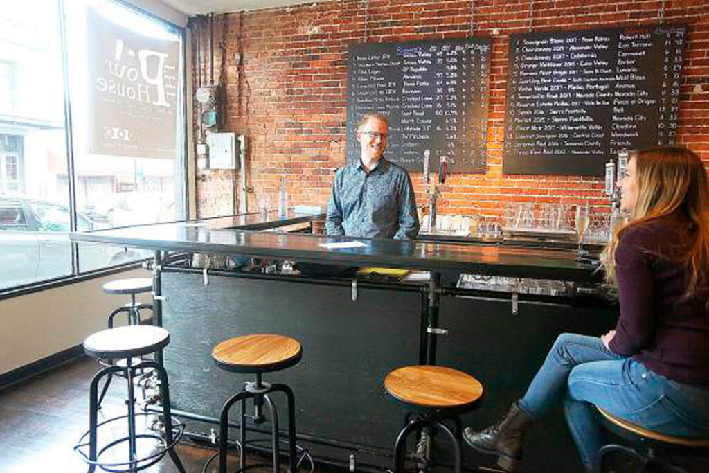 The bar at the Pour House