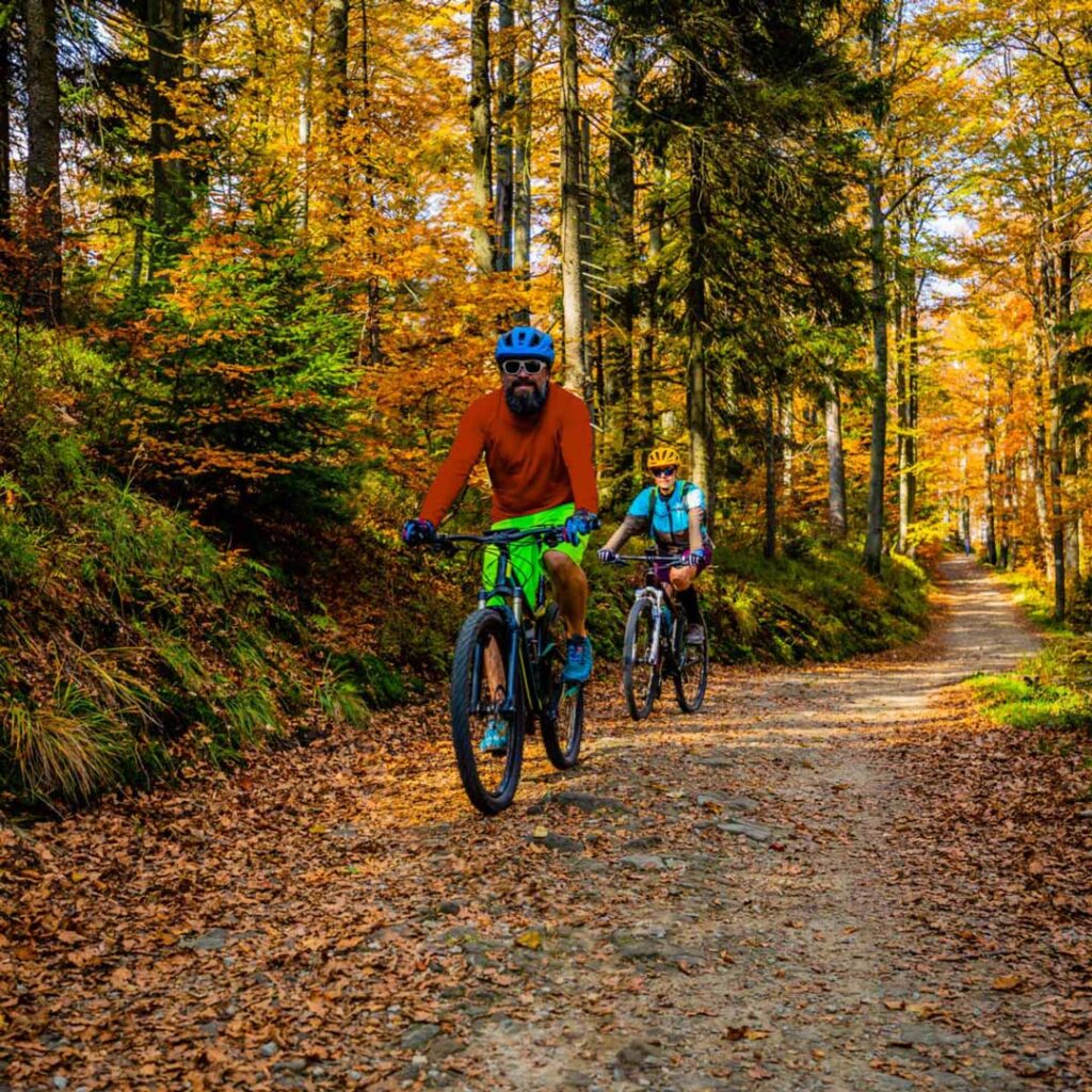 Fall cycling in Nevada City CA